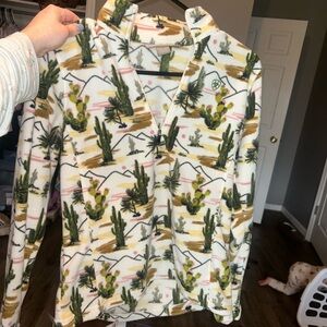 Ariat Western Cactus Print Fleece Pullover